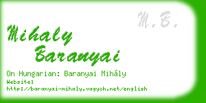mihaly baranyai business card